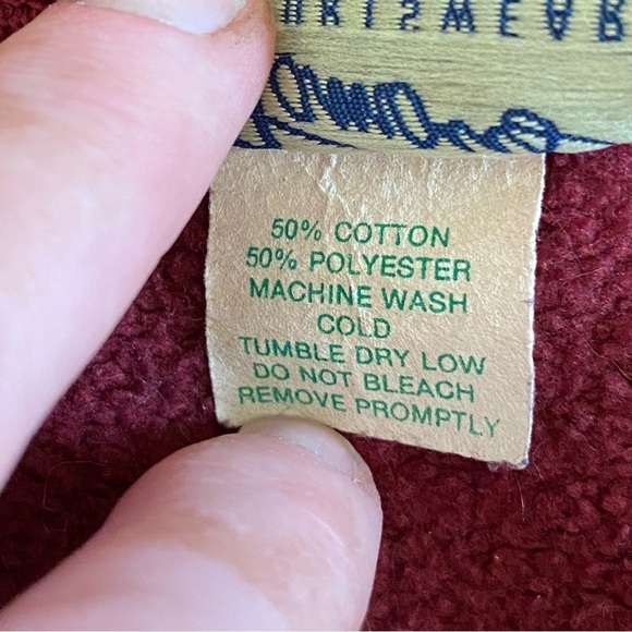 Vintage ARIZONA Sweatshirt Adult XL Maroon Embroidered Famous Sportswear USA - Picture 5 of 7